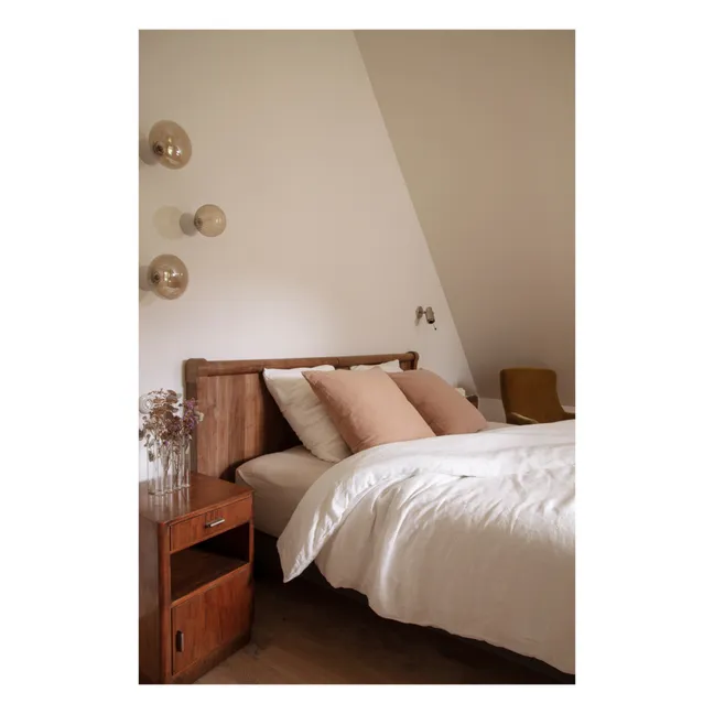 Taie d'oreiller en lin lavé | Blanc cassé