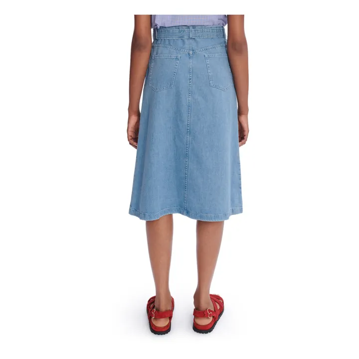Nancy Denim Skirt | Indigo blue- Product image n°2
