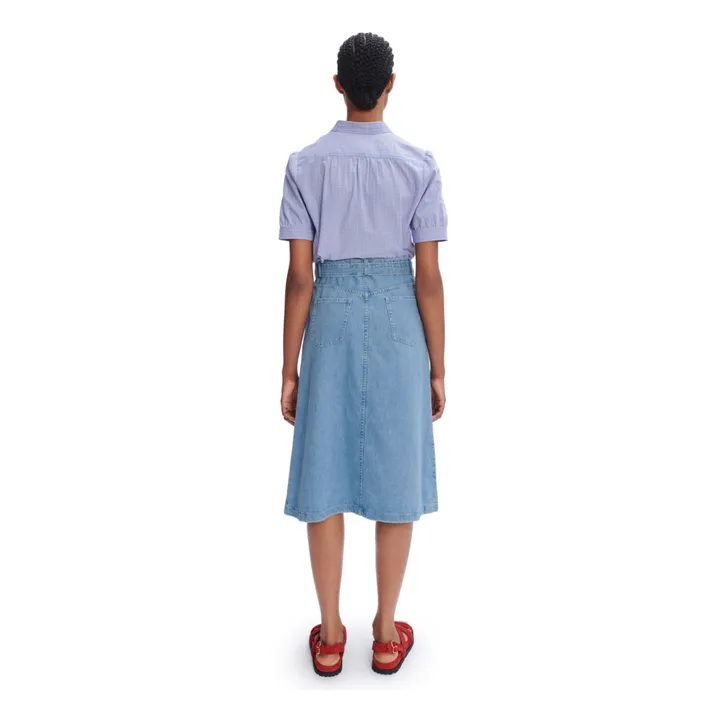 Nancy Denim Skirt | Indigo blue- Product image n°3