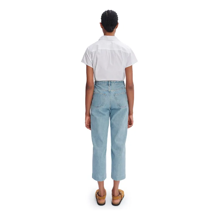 Camisa Marina Popeline de algodón | Blanco- Imagen del producto n°3