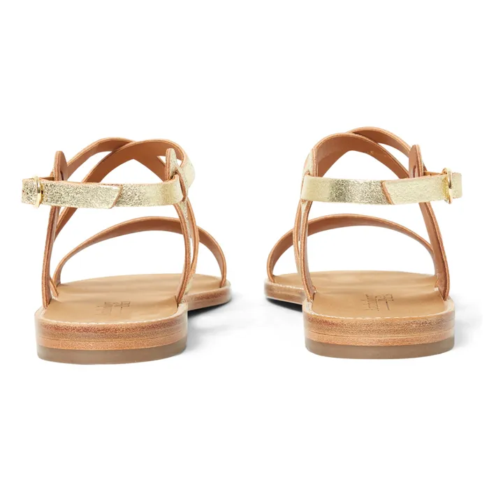 Beryl Leather Sandals | Gold- Product image n°4