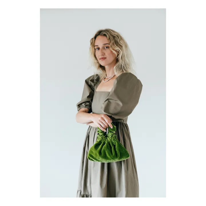 Halo Velvet Bag | Green- Product image n°1