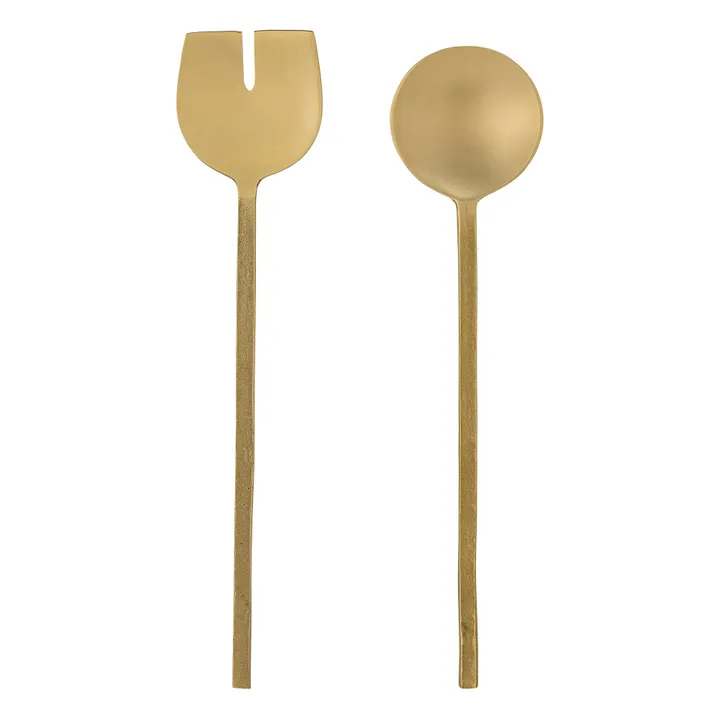 Serra Salad Servers - Set of 2 | Gold- Product image n°0