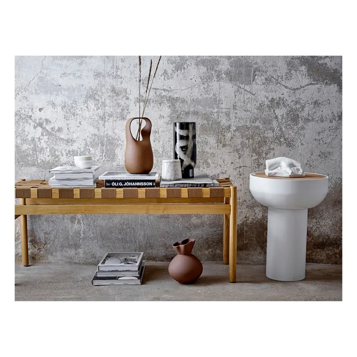 Vase Nicita en grès | Noisette- Image produit n°1