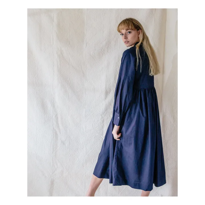 Vestido midi House | Azul Marino- Imagen del producto n°3