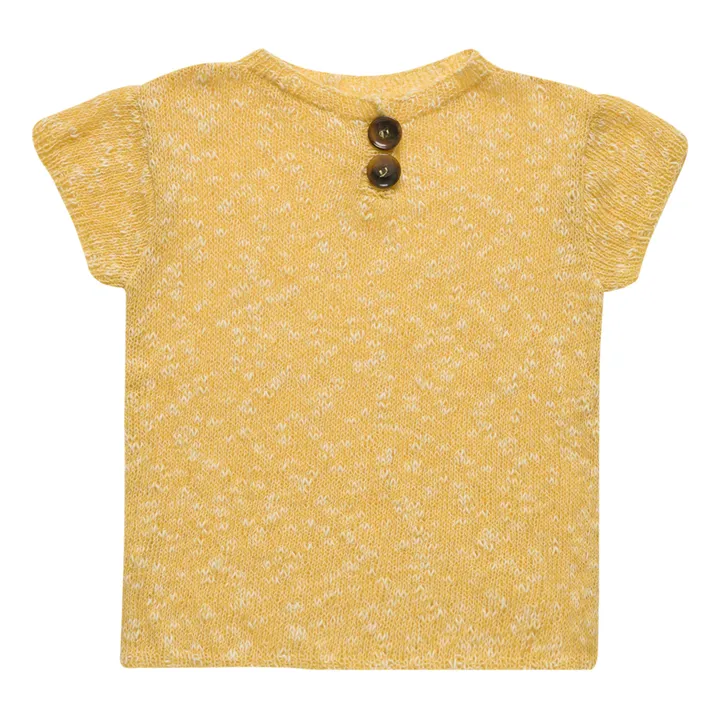 Crow Organic Cotton T-shirt | Pale yellow- Product image n°0