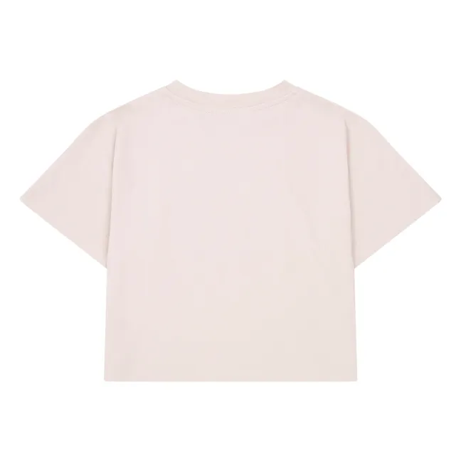 Organic Cotton Cropped T-shirt | Pale pink