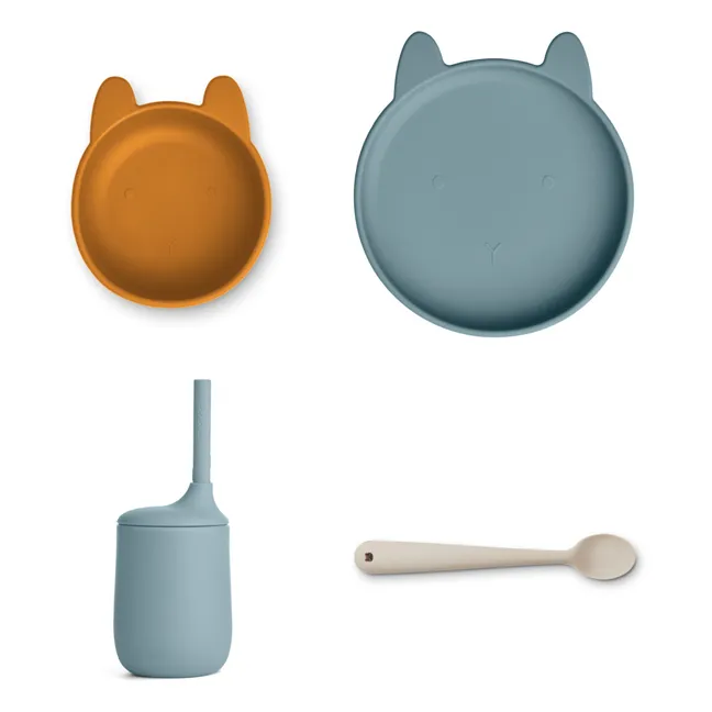 Set vaisselle Cathy Lapin - Set de 4 | Marron