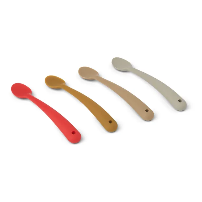 Cucchiai, modello: Siv, in silicone - Set di 4 | Rosso