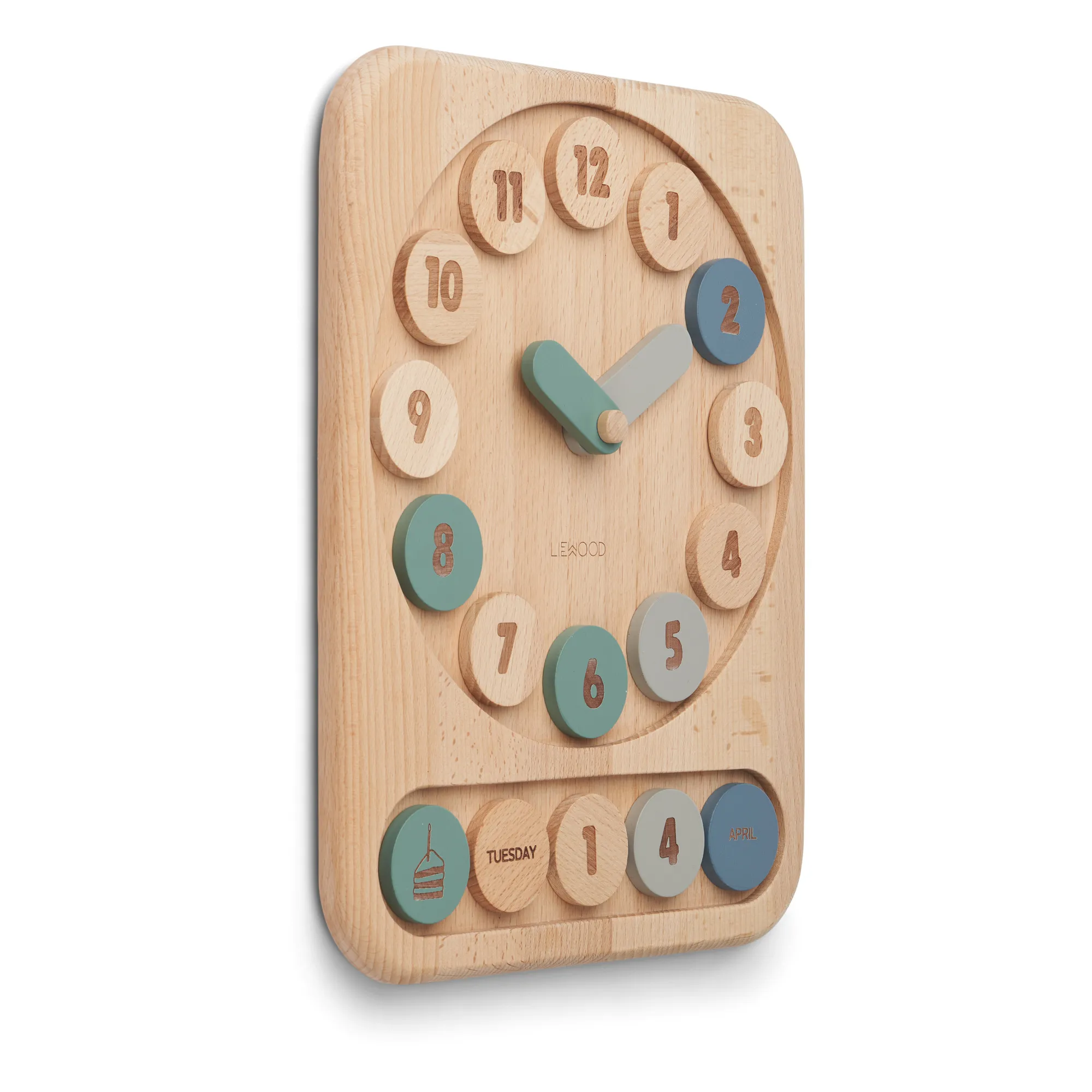 Liewood Blue Yelena Wooden Learning Clock