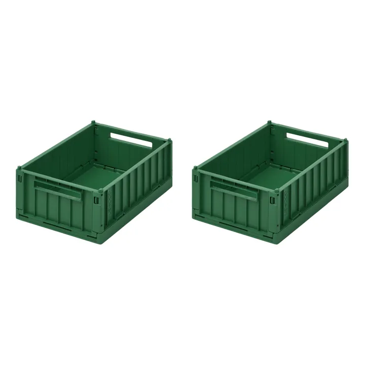 Weston Collapsible Crates - Set of 2 | Green- Product image n°0