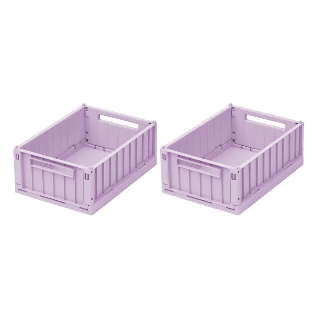 Weston Collapsible Crates - Set of 2 | Mauve