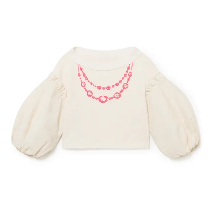 Sweatshirt Ballonärmel Bio-Baumwolle Arty  | Seidenfarben- Produktbild Nr. 0