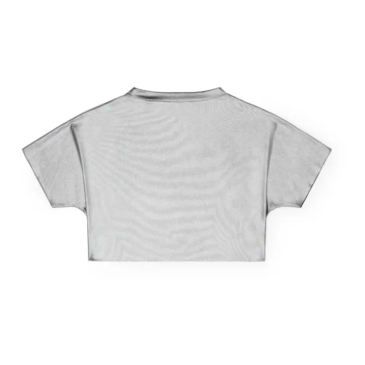Futuristic Cropped T-shirt | Silver- Product image n°2