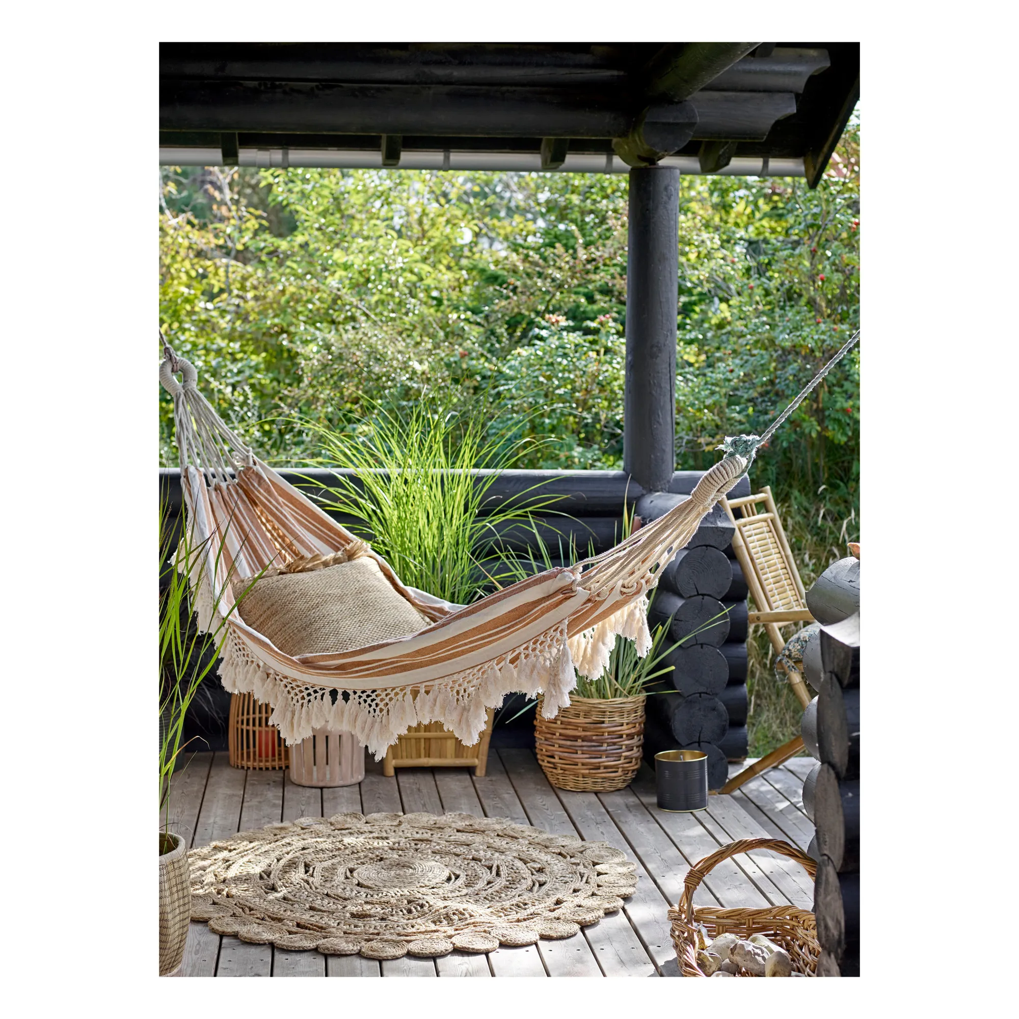Hamac Cruz en coton | Marron- Image produit n°1