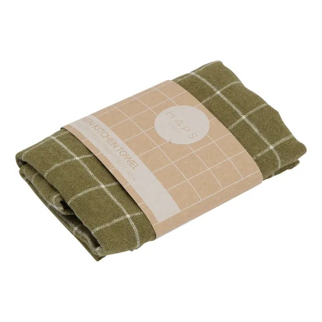 Torchon en lin | Vert olive