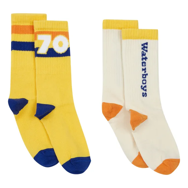 70’s Waterboys Socks - Set of 2 | White