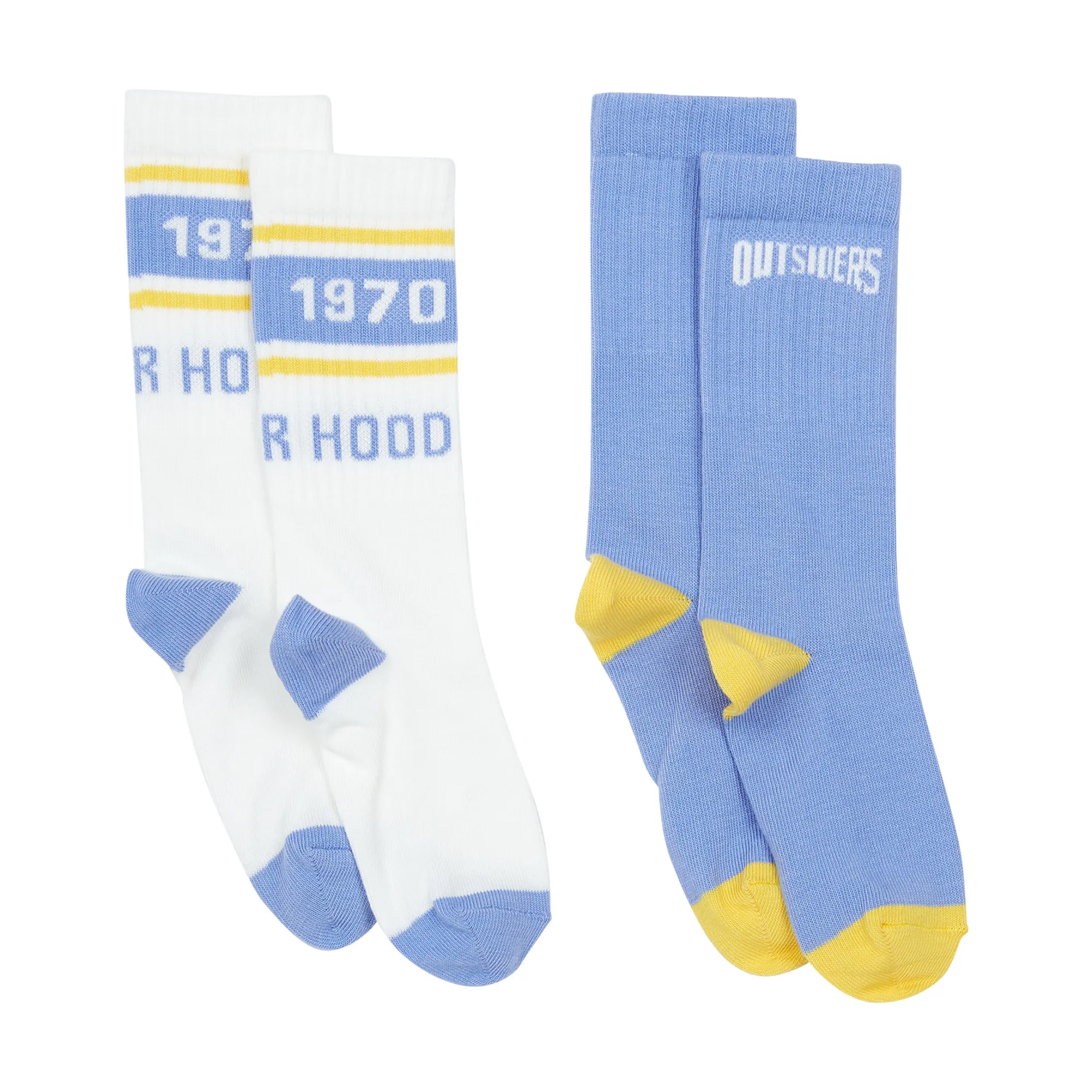 Hundred Pieces White Outsider Brothers Socks - Set Of 2