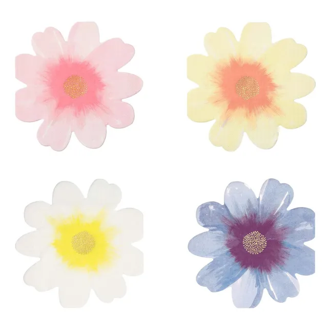 Floral Paper Napkins - Set of 16
