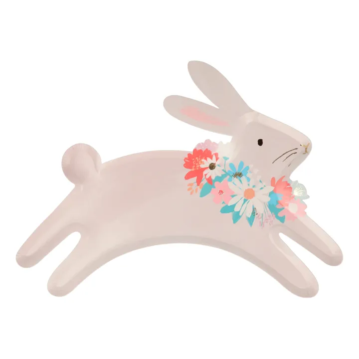 Spring Bunny Cardboard Plates - Set of 8- Product image n°0