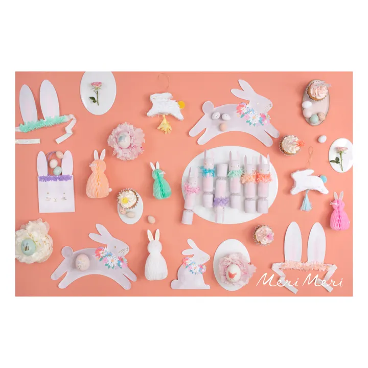 Spring Bunny Cardboard Plates - Set of 8- Product image n°1