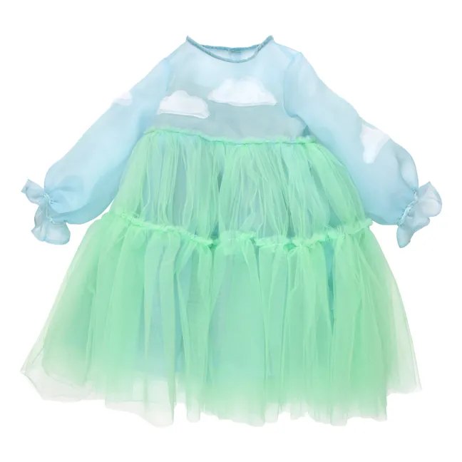 Costume, motivo: nuvole, in tulle e organza