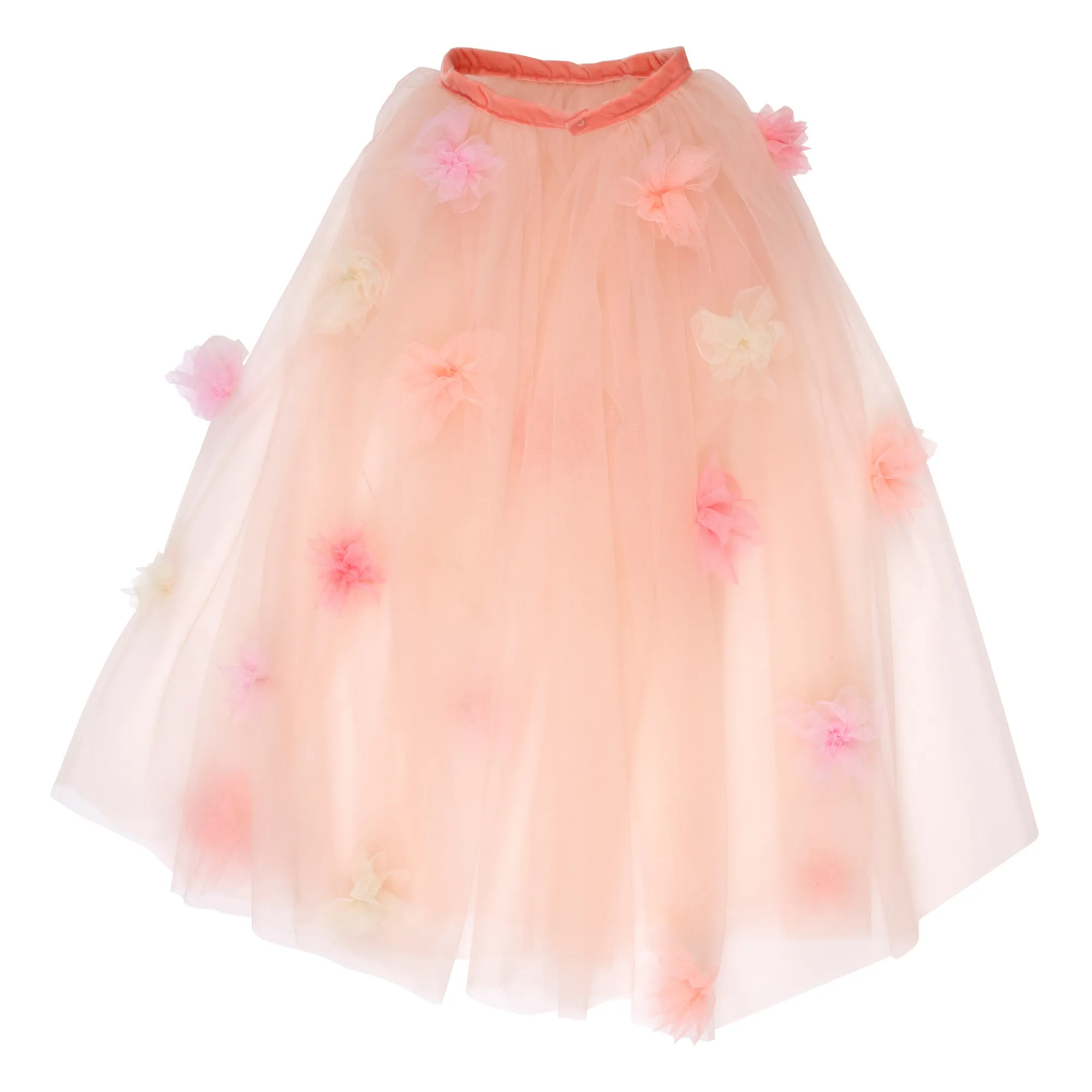 Meri Meri Multicoloured Rose Floral Tulle Cape