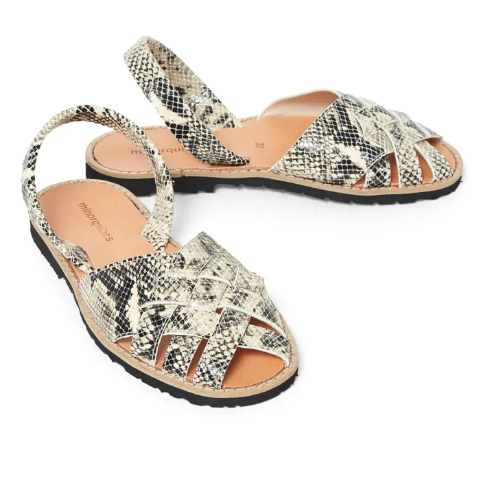 Avarca Compostelle Reptile Sandals | Sand- Product image n°1