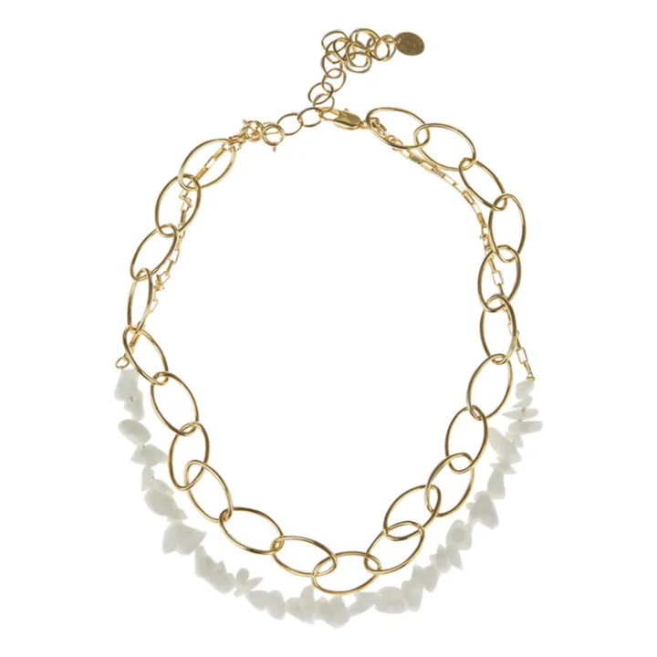 Yvette Maxi Necklace | White- Product image n°0