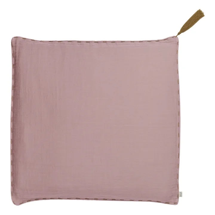 Organic Cotton Square Cushion | Dusty Pink S007- Product image n°0