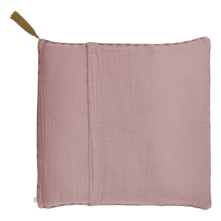Organic Cotton Square Cushion | Dusty Pink S007- Product image n°2