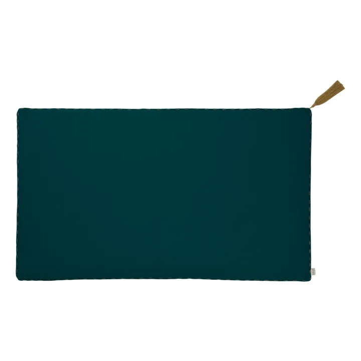 Cojín rectangular de algodón orgánico | Teal Blue- Imagen del producto n°0