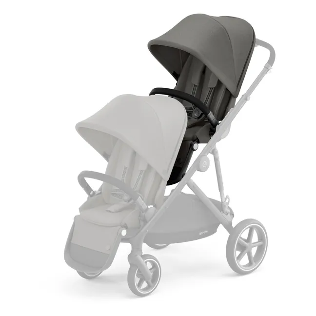 Siège supplémentaire pour poussette Gazelle S châssis noir | Gris clair