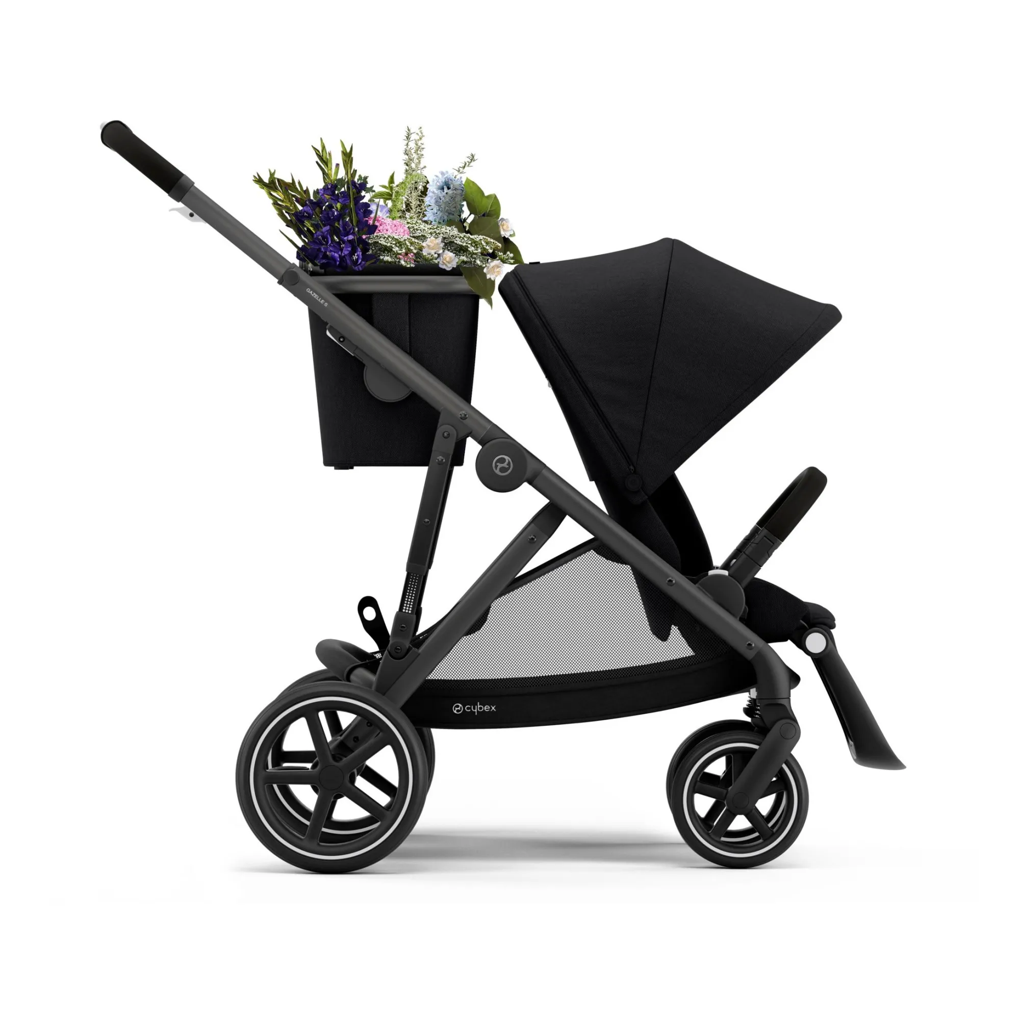 Product Video Placeholder: Gazelle S Adjustable Stroller - Black Frame | Black