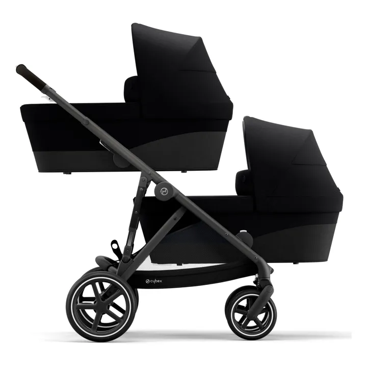 Poussette évolutive Gazelle S châssis noir | Noir- Image produit n°3