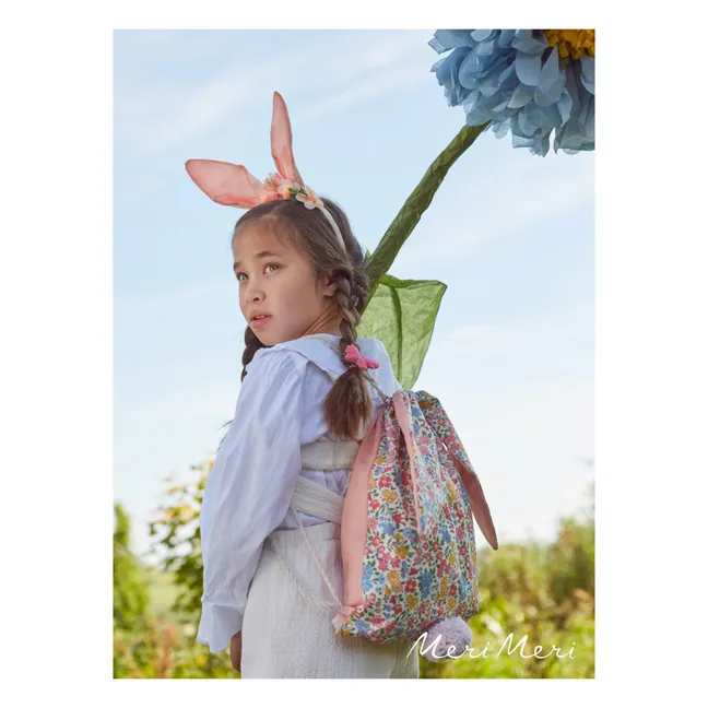 Mochila Conejo de tela Liberty | Rosa