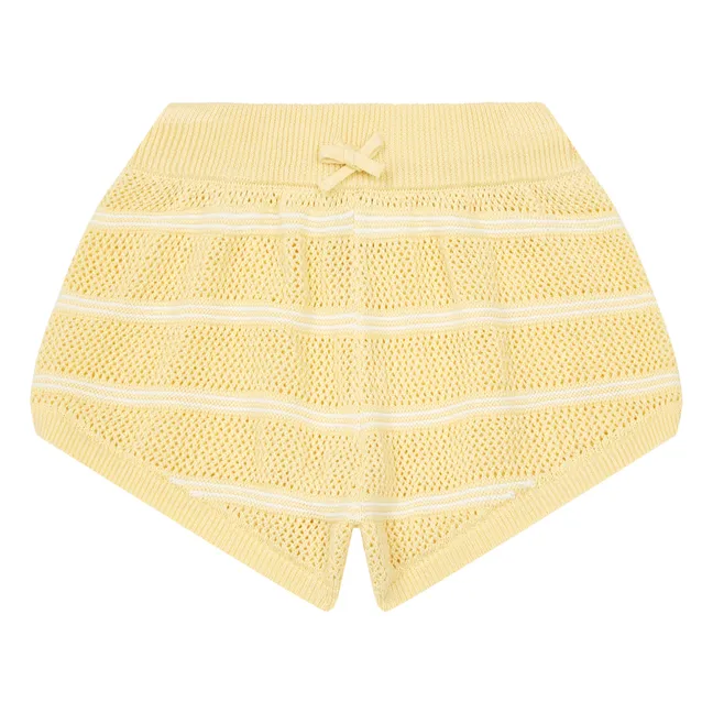 Knitted Shorts | Lemon yellow