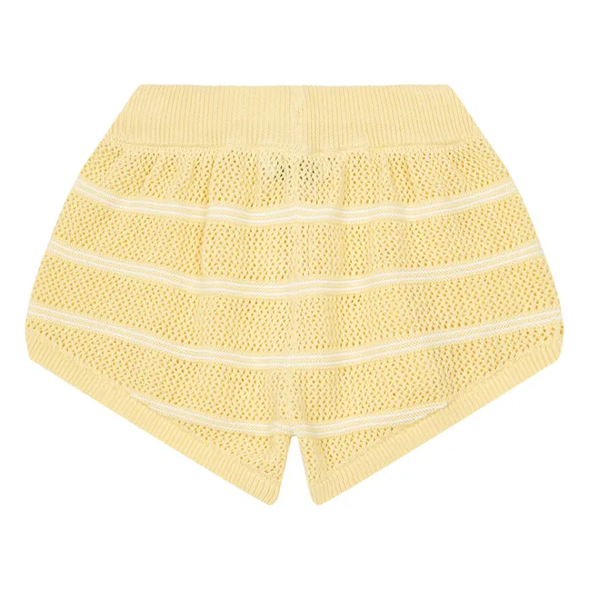 Knitted Shorts | Lemon yellow