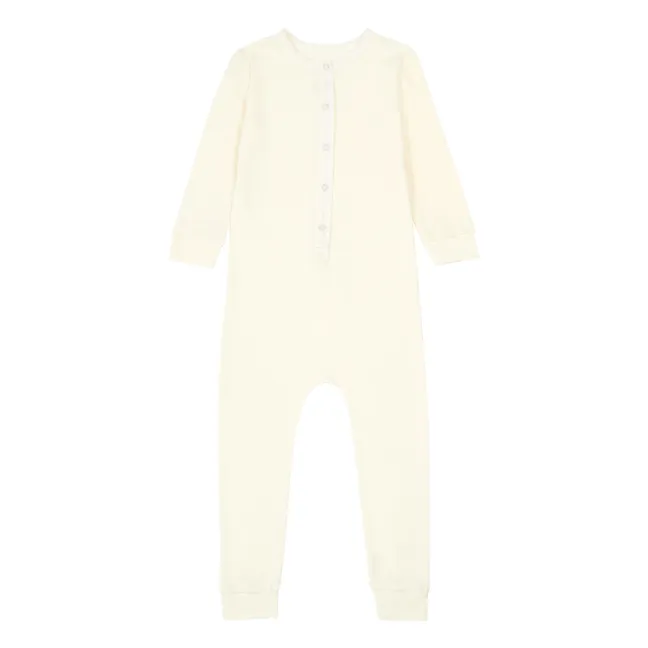 Organic Cotton Sleep Bodysuit - Homewear Capsule | Cream