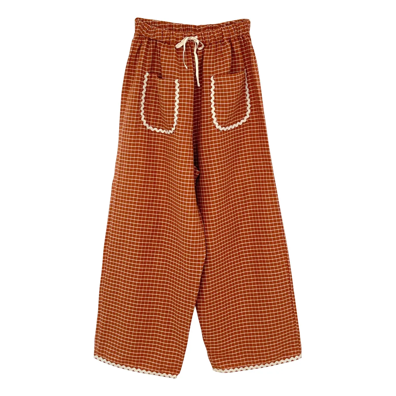 Liilu - Lilo Organic Cotton Trousers - Women's Collection - - Rust 