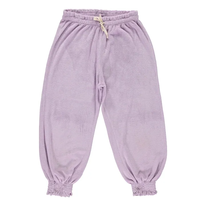 Pantalon Eponge Coton Bio | Mauve- Image produit n°0