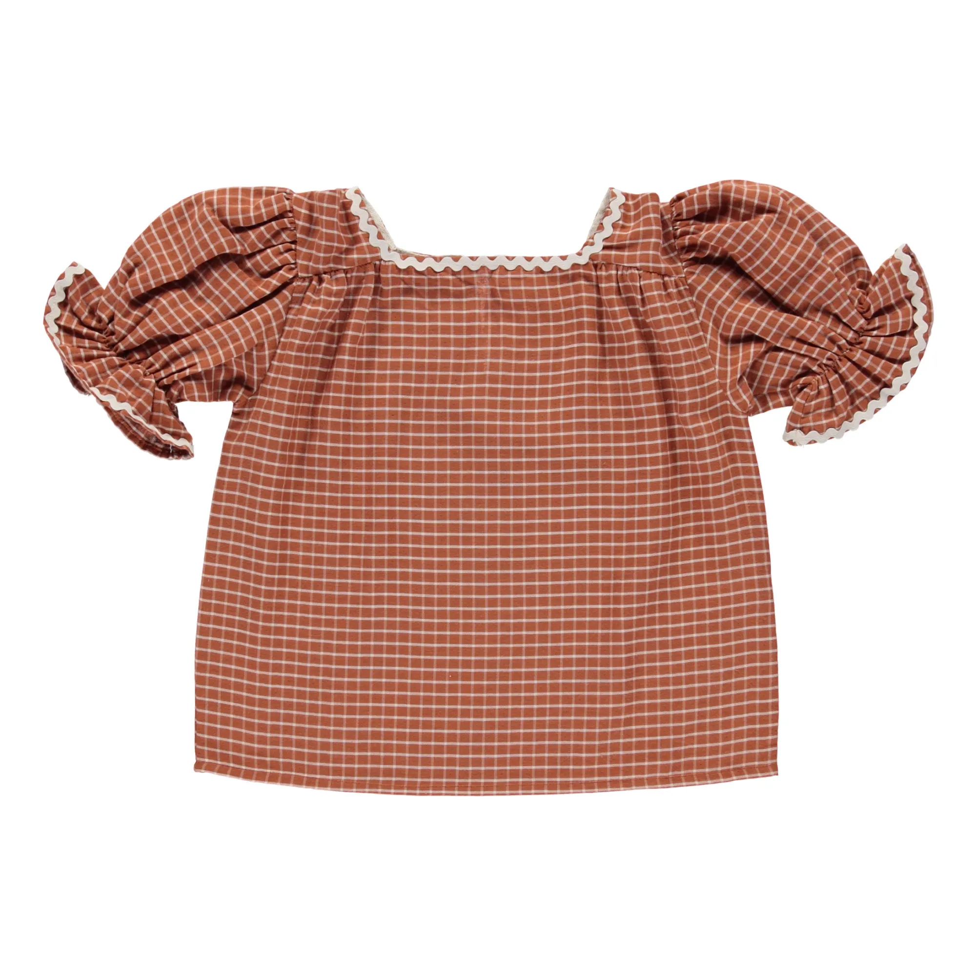 Estella Organic Cotton Blouse | Terracotta- Product image n°0