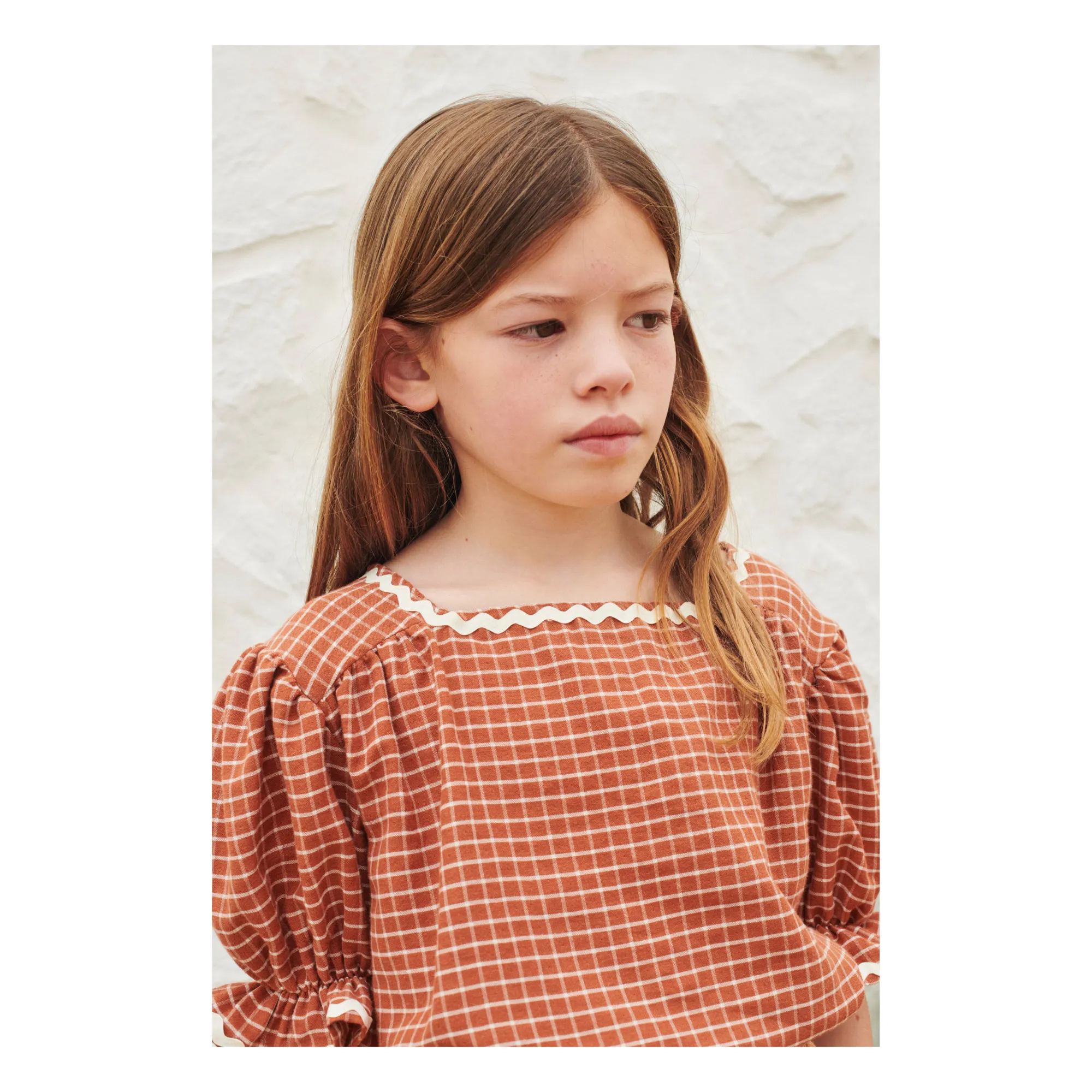 Estella Organic Cotton Blouse | Terracotta- Product image n°1