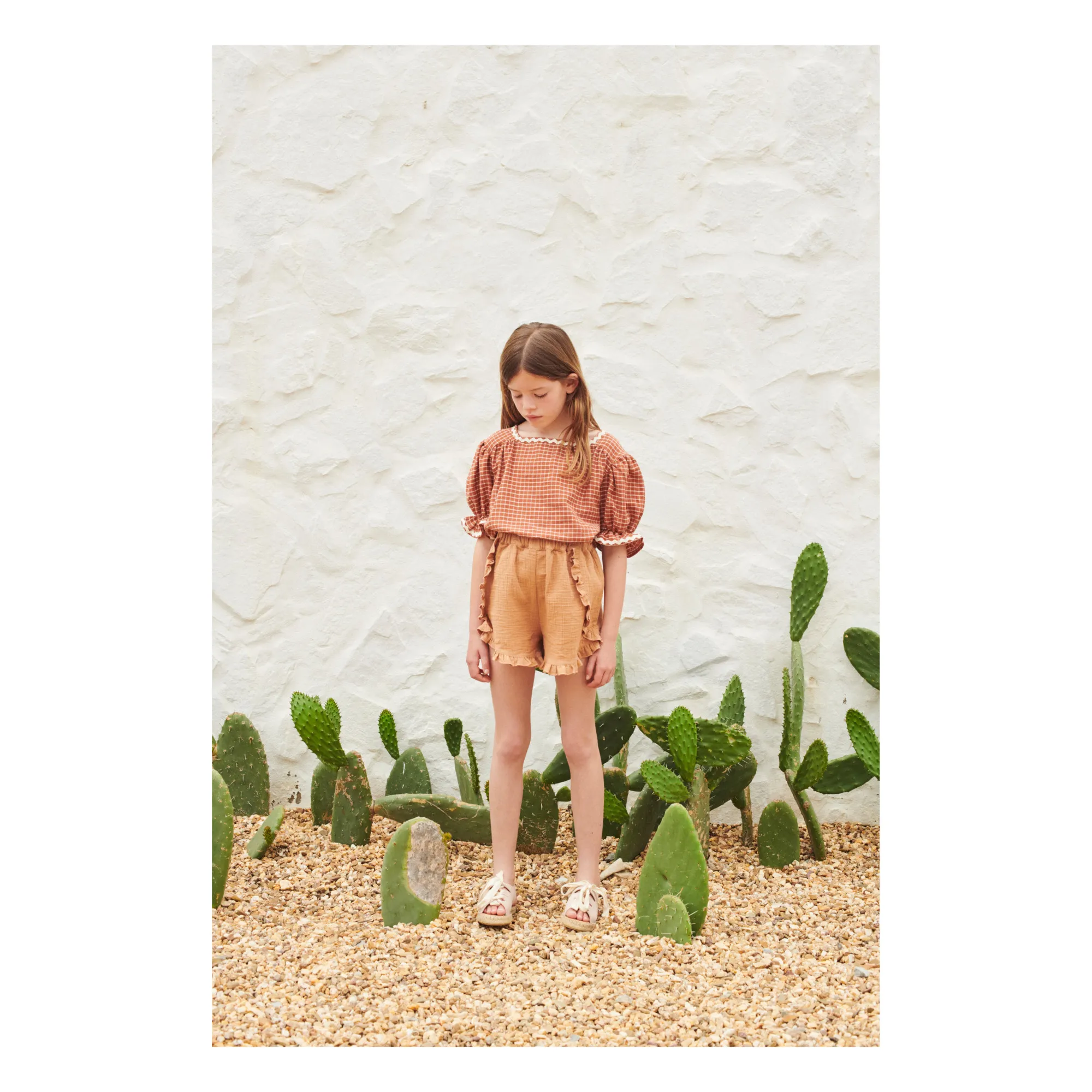 Estella Organic Cotton Blouse | Terracotta- Product image n°2
