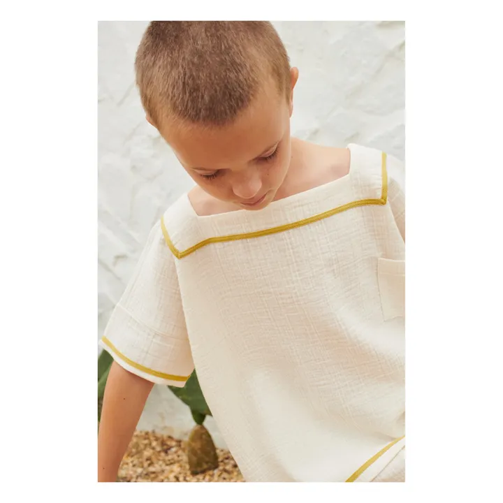 Pyjama Bio-Baumwollgaze Pepijn  | Seidenfarben- Produktbild Nr. 2
