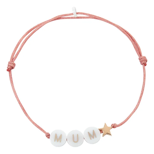 Mum Ceramic Bead Bracelet - Bbuble x Smallable | Bois de Rose/Givré