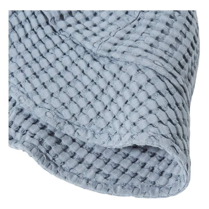 Chapeau Coton Bio Gaufré Heves | Bleu gris- Image produit n°3
