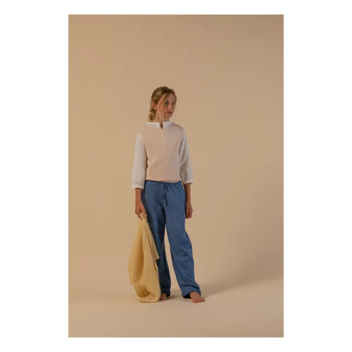 Pantalón de chándal de algodón orgánico | Azul- Imagen del producto n°4