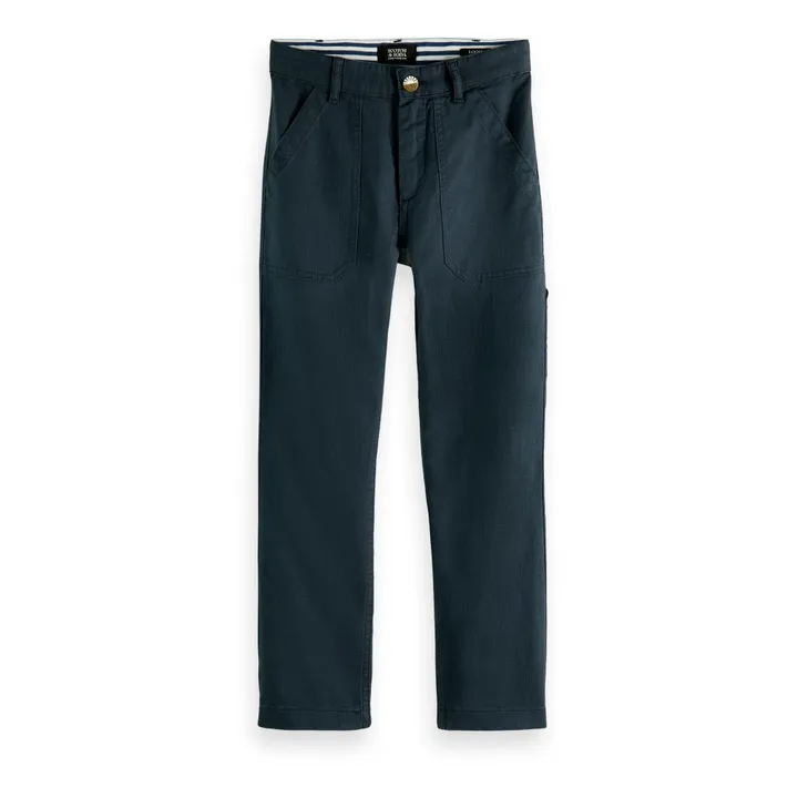 Pantalón de lino | Azul Marino- Imagen del producto n°0