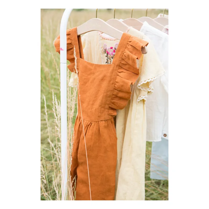 Amishi Linen Jumpsuit | Rust- Product image n°5